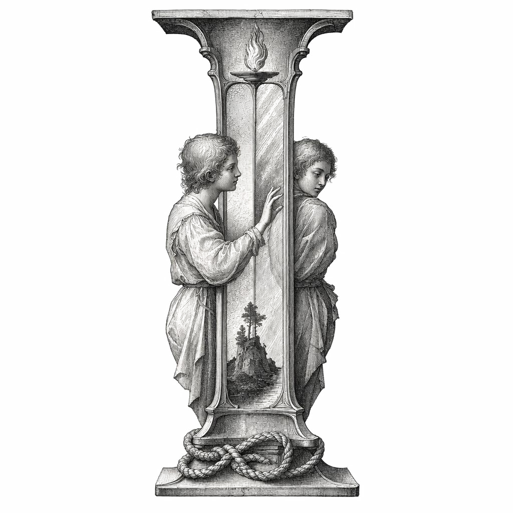 Inès — lettrine gravée de l'initiale I