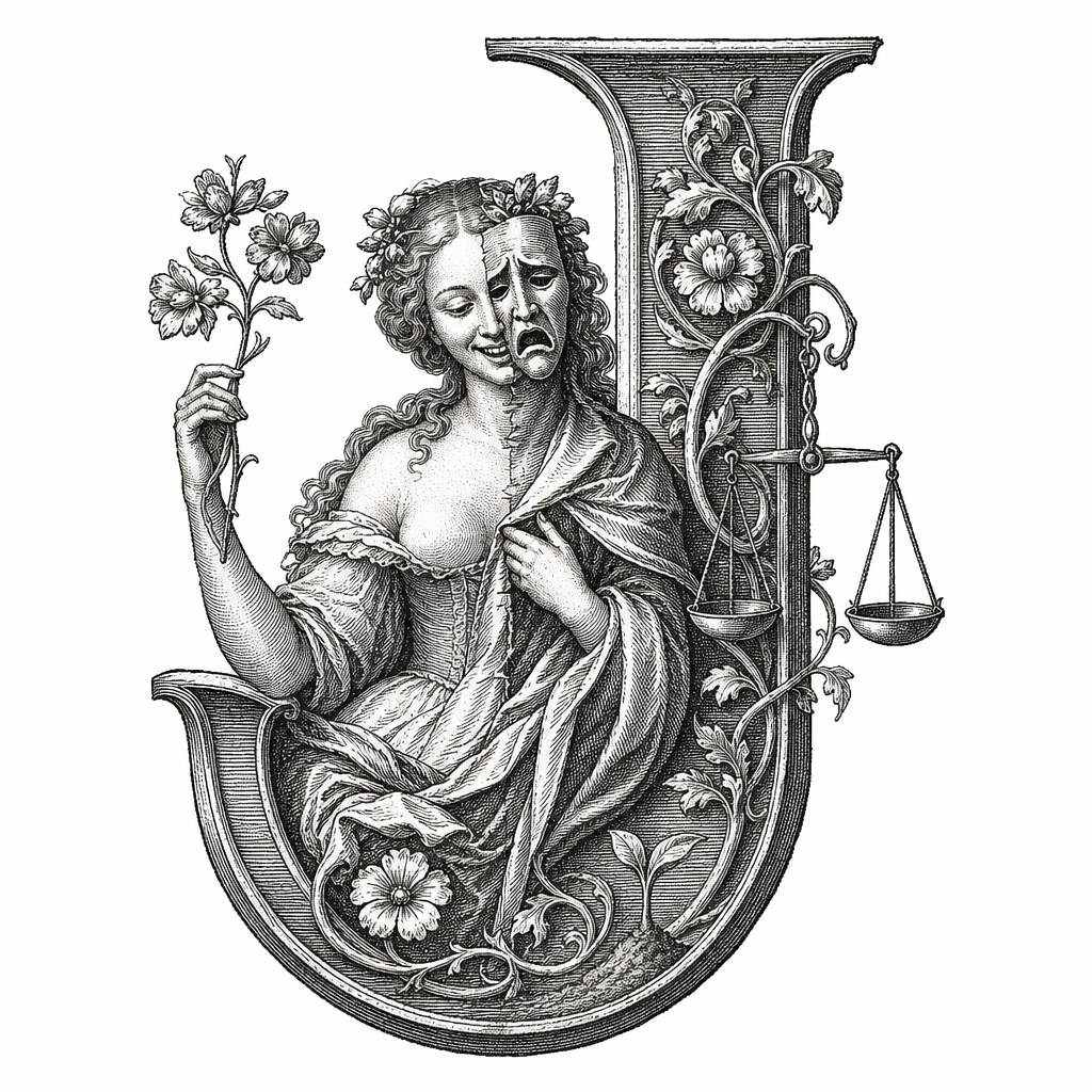 Jules — lettrine gravée de l'initiale J