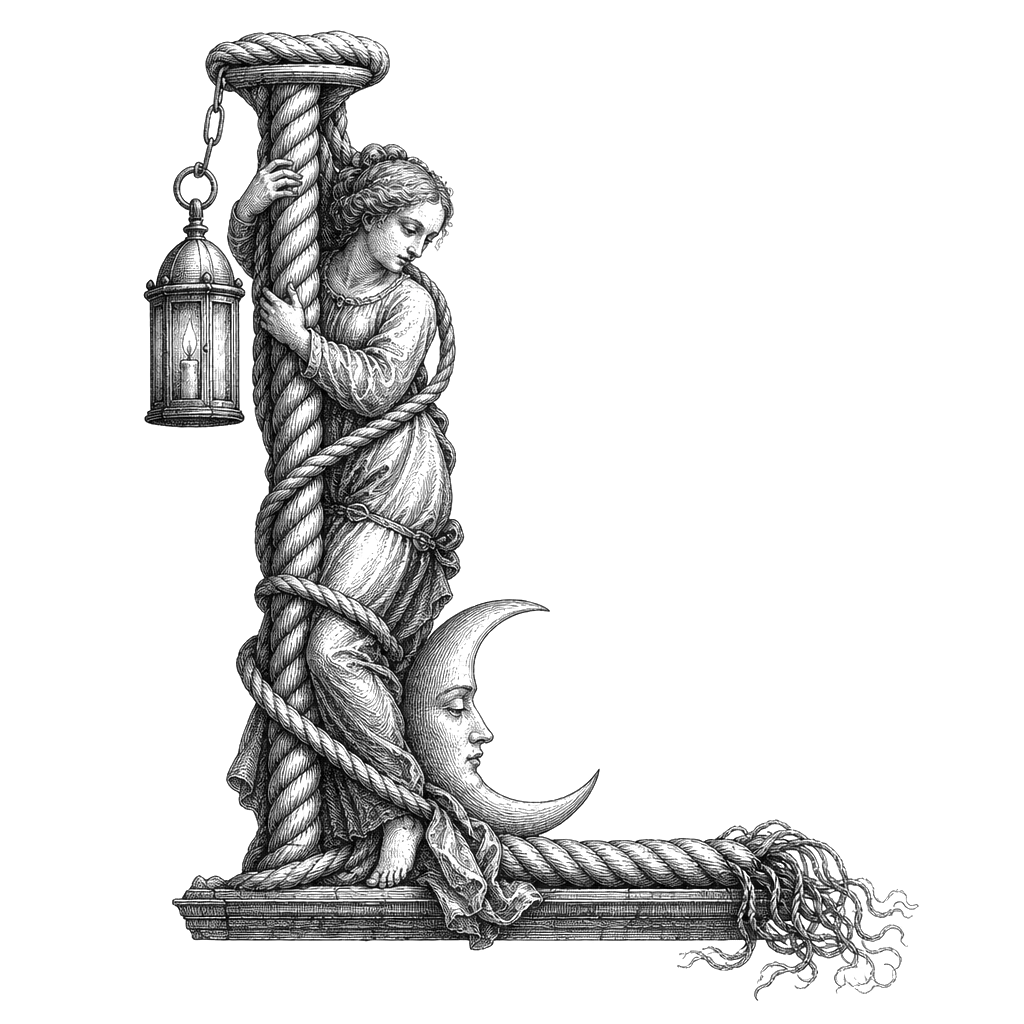 Léo — lettrine gravée de l'initiale L
