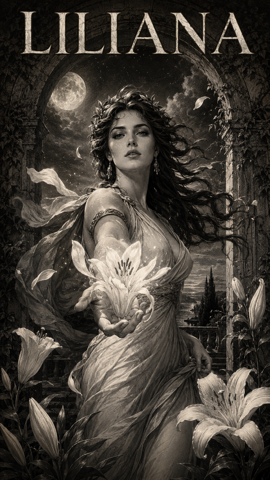 Liliana — portrait gravé