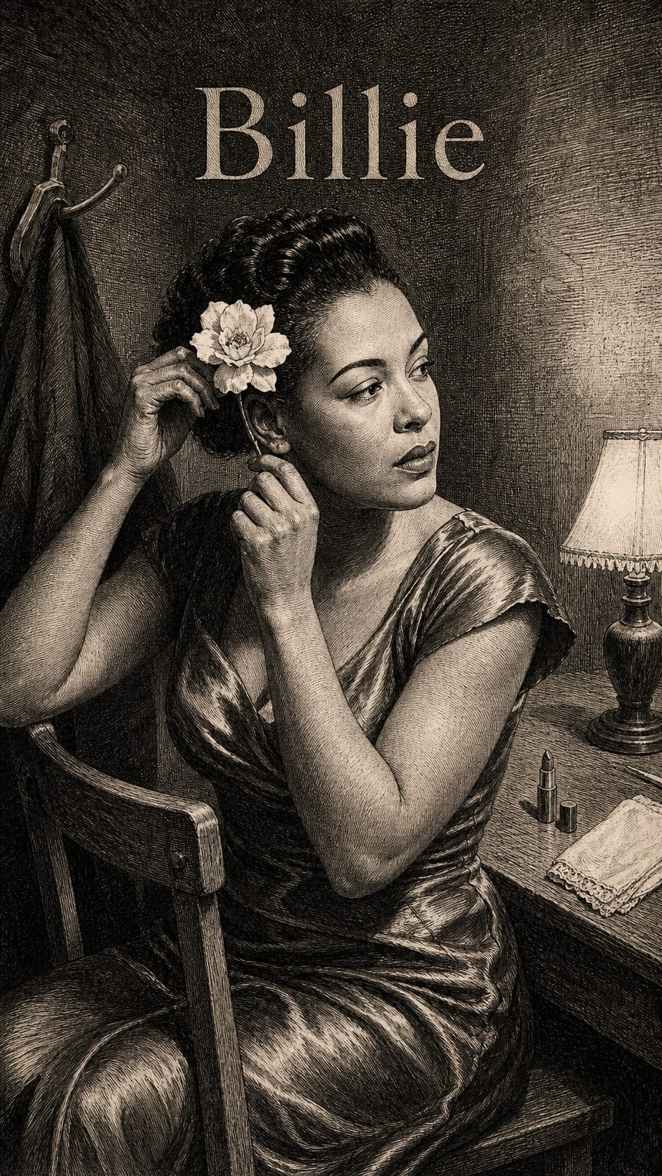 Illustration gravée du prénom Billie