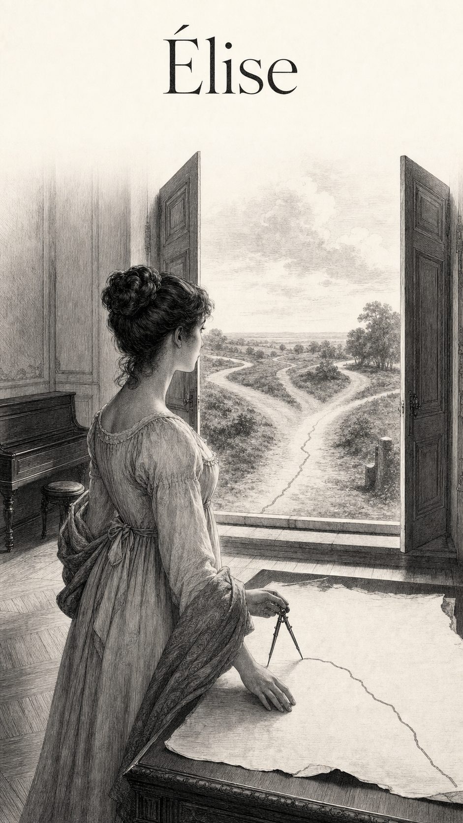 Illustration gravée du prénom Élise