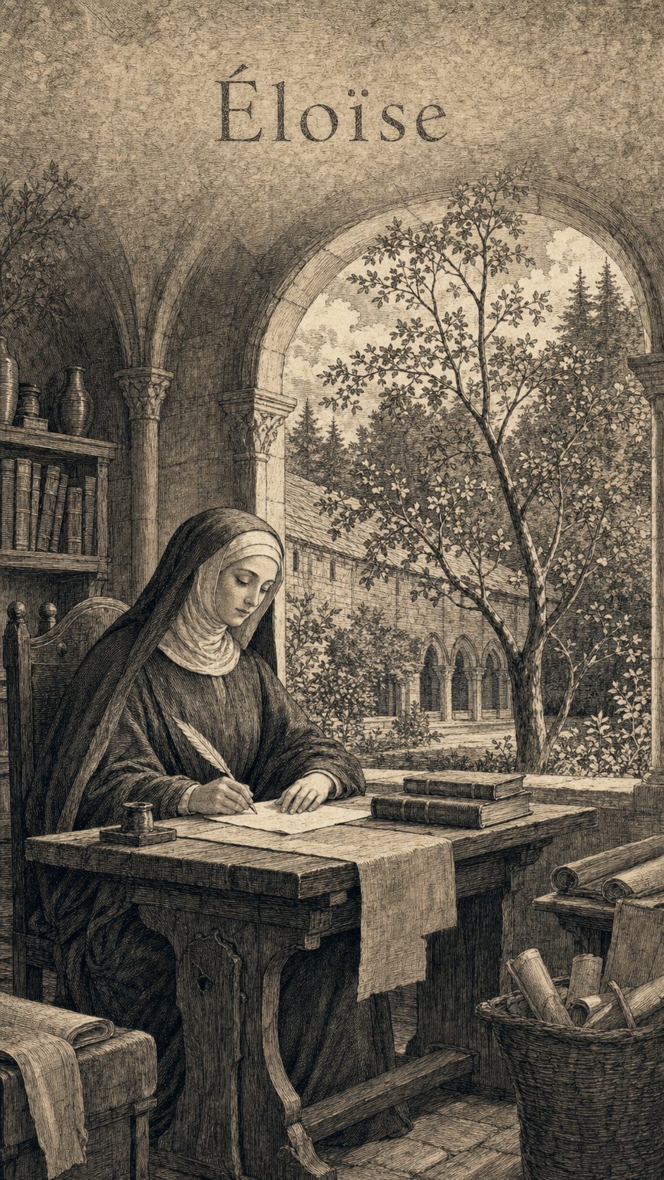 Illustration gravée du prénom Éloïse