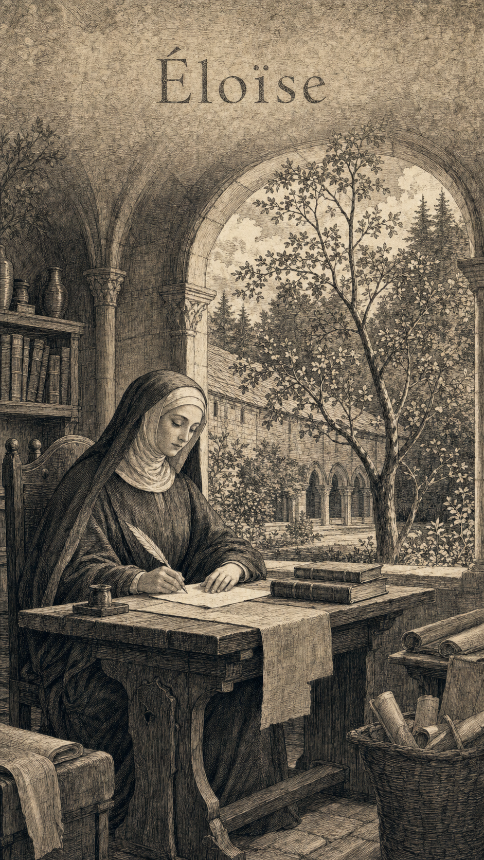Illustration gravée du prénom Éloïse
