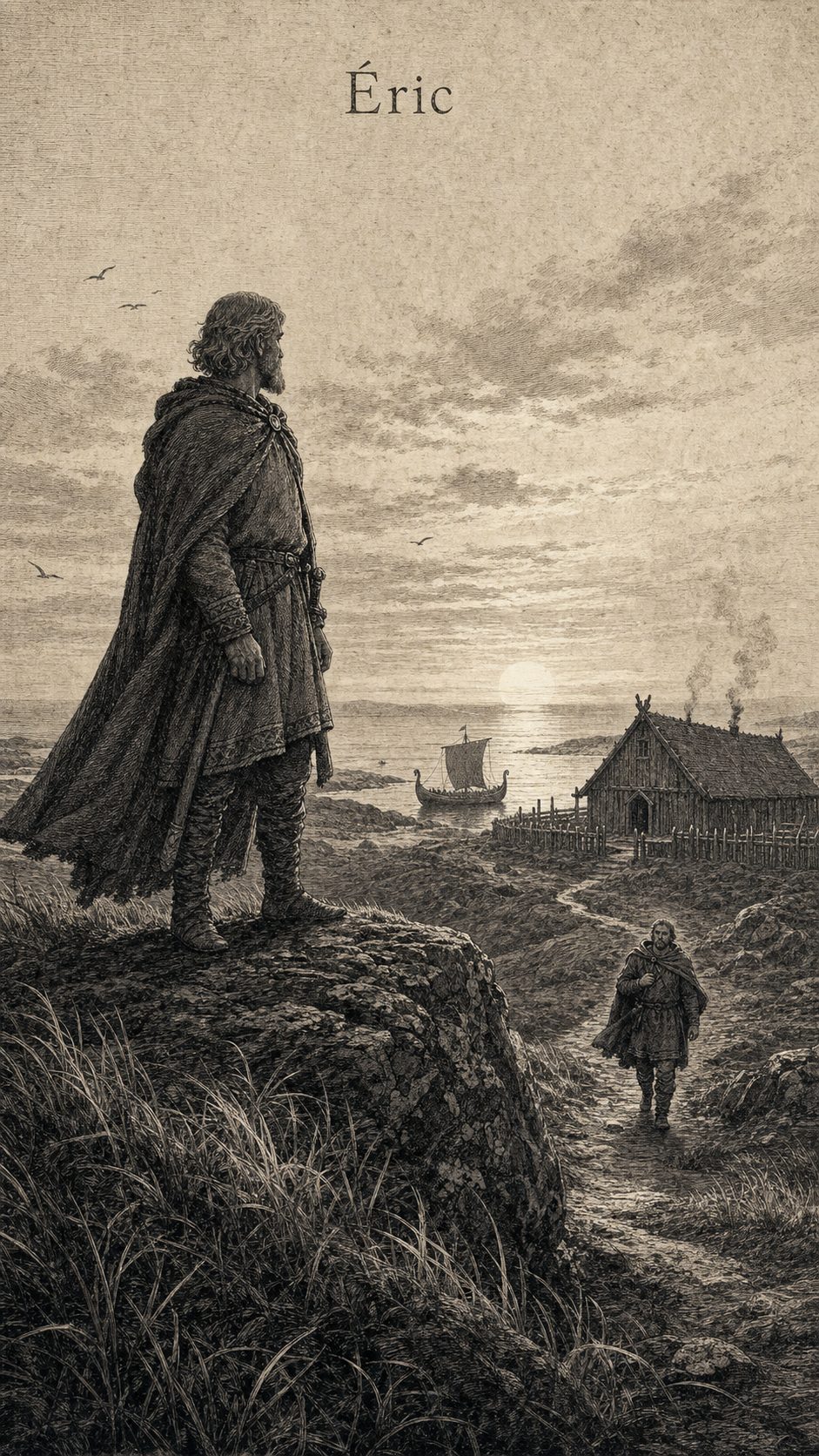 Illustration gravée du prénom Éric