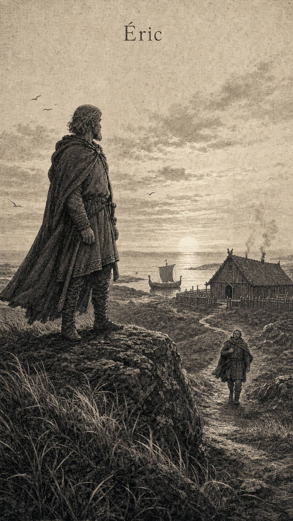 Illustration gravée du prénom Éric
