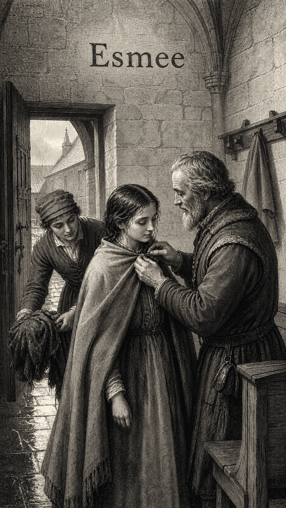 Illustration gravée du prénom Esmee