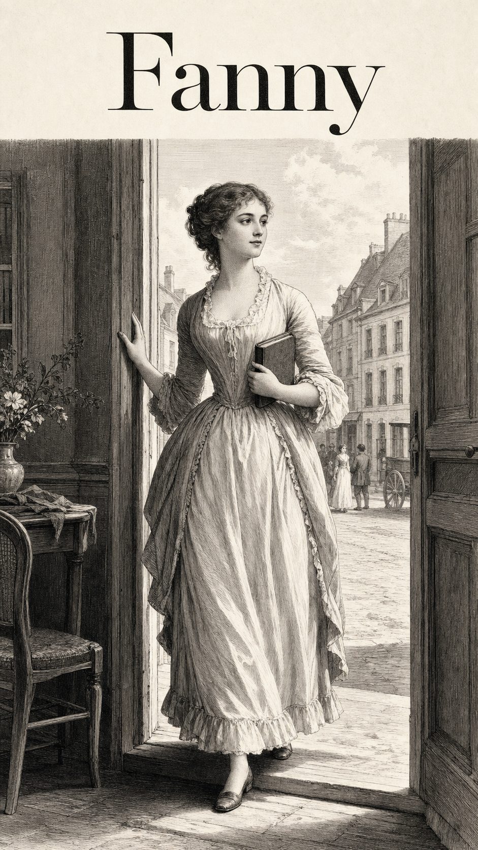 Illustration gravée du prénom Fanny
