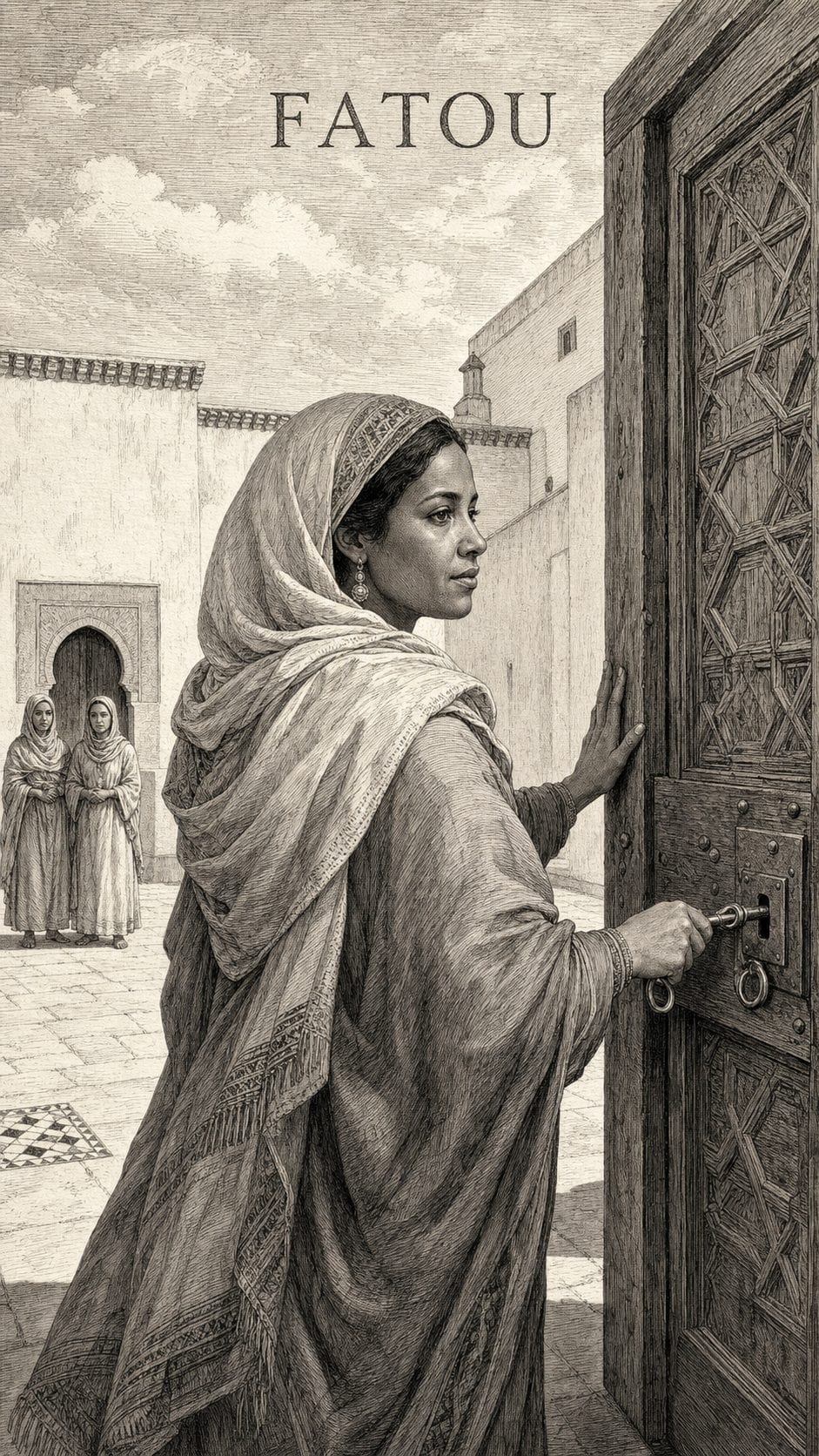 Illustration gravée du prénom Fatou