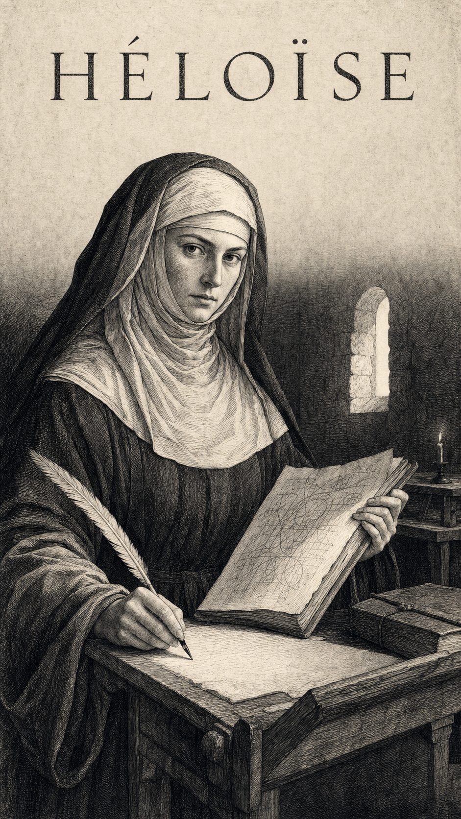 Illustration gravée du prénom Héloïse