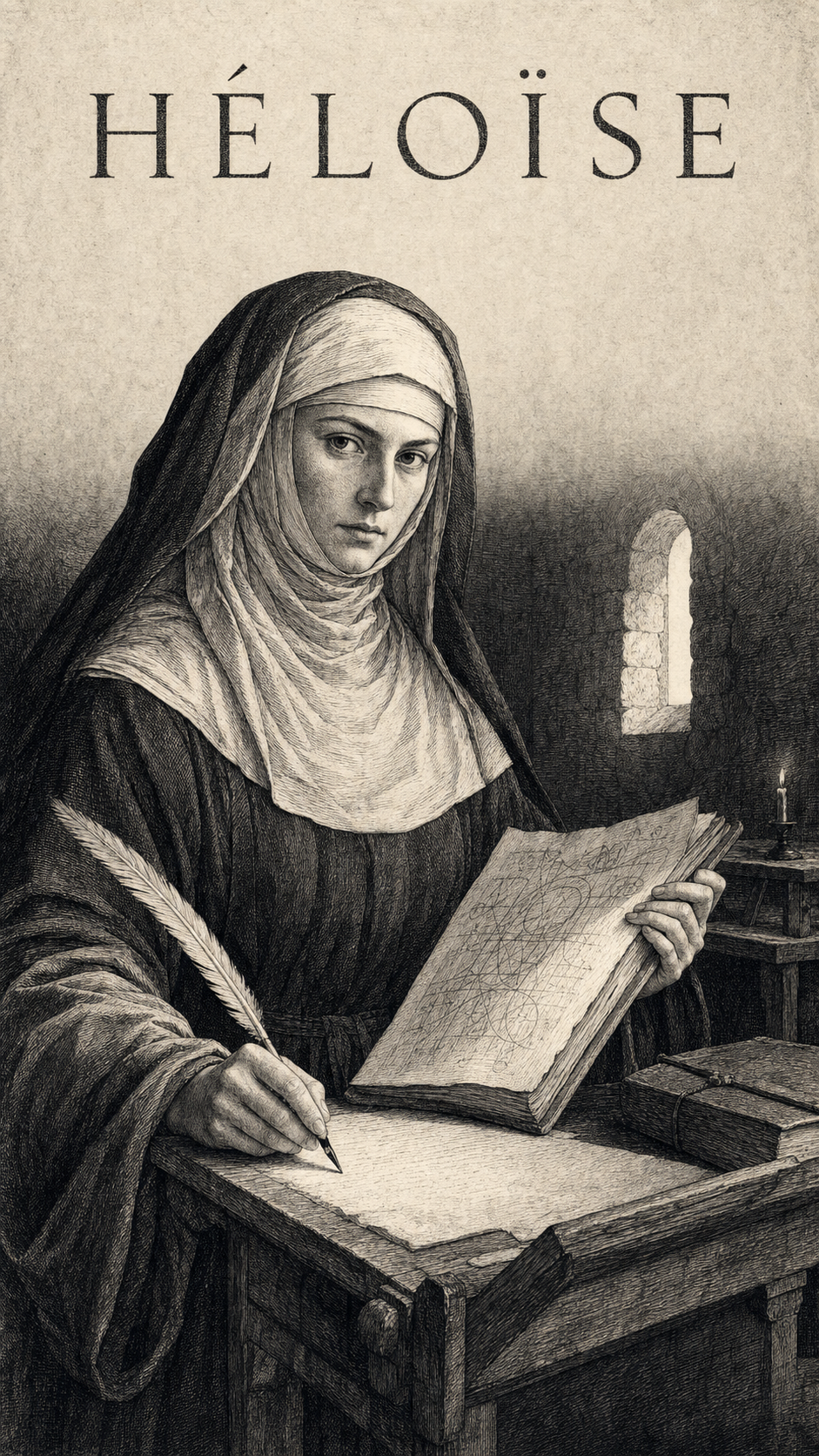 Illustration gravée du prénom Héloïse