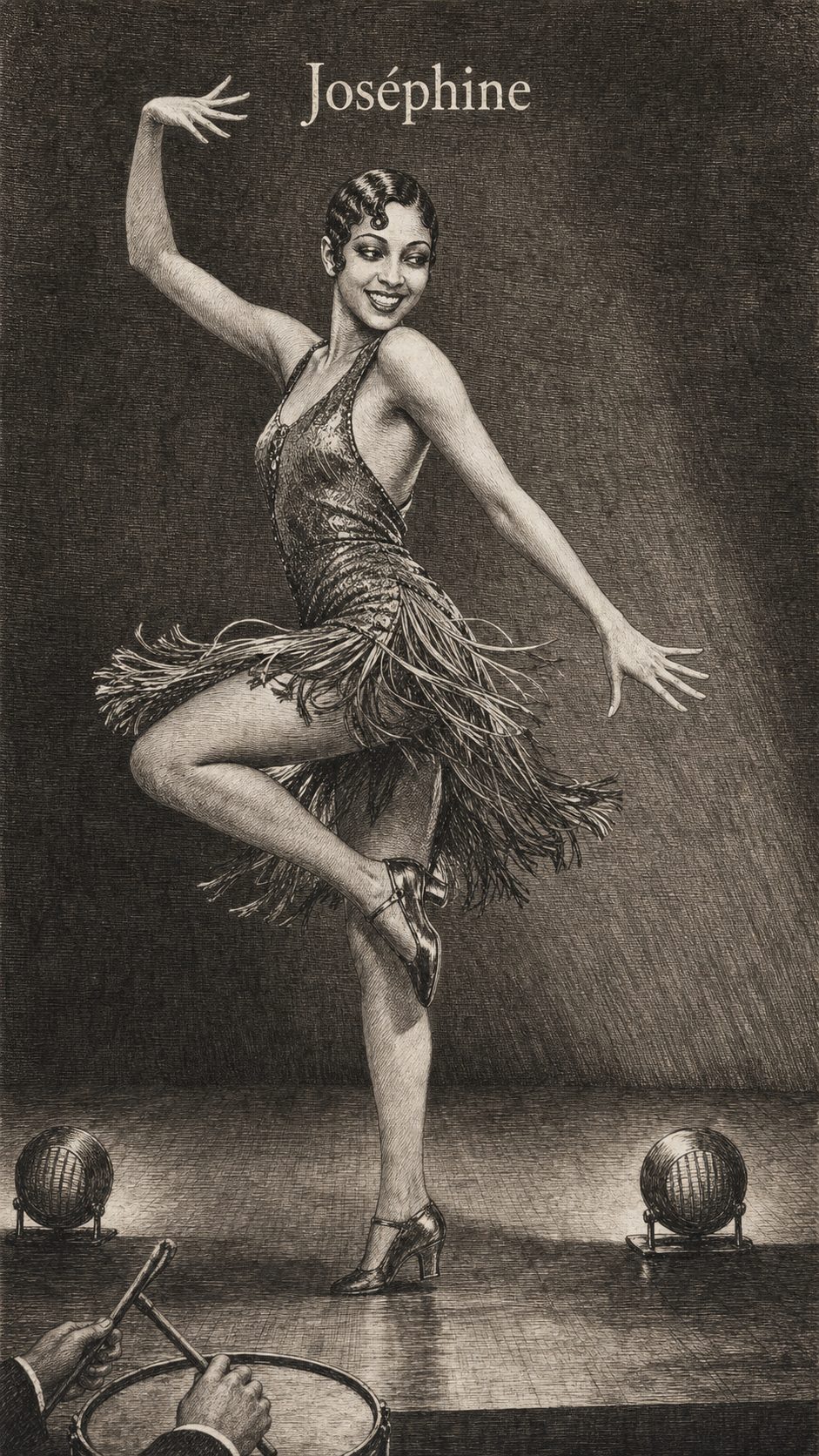 Illustration gravée du prénom Joséphine