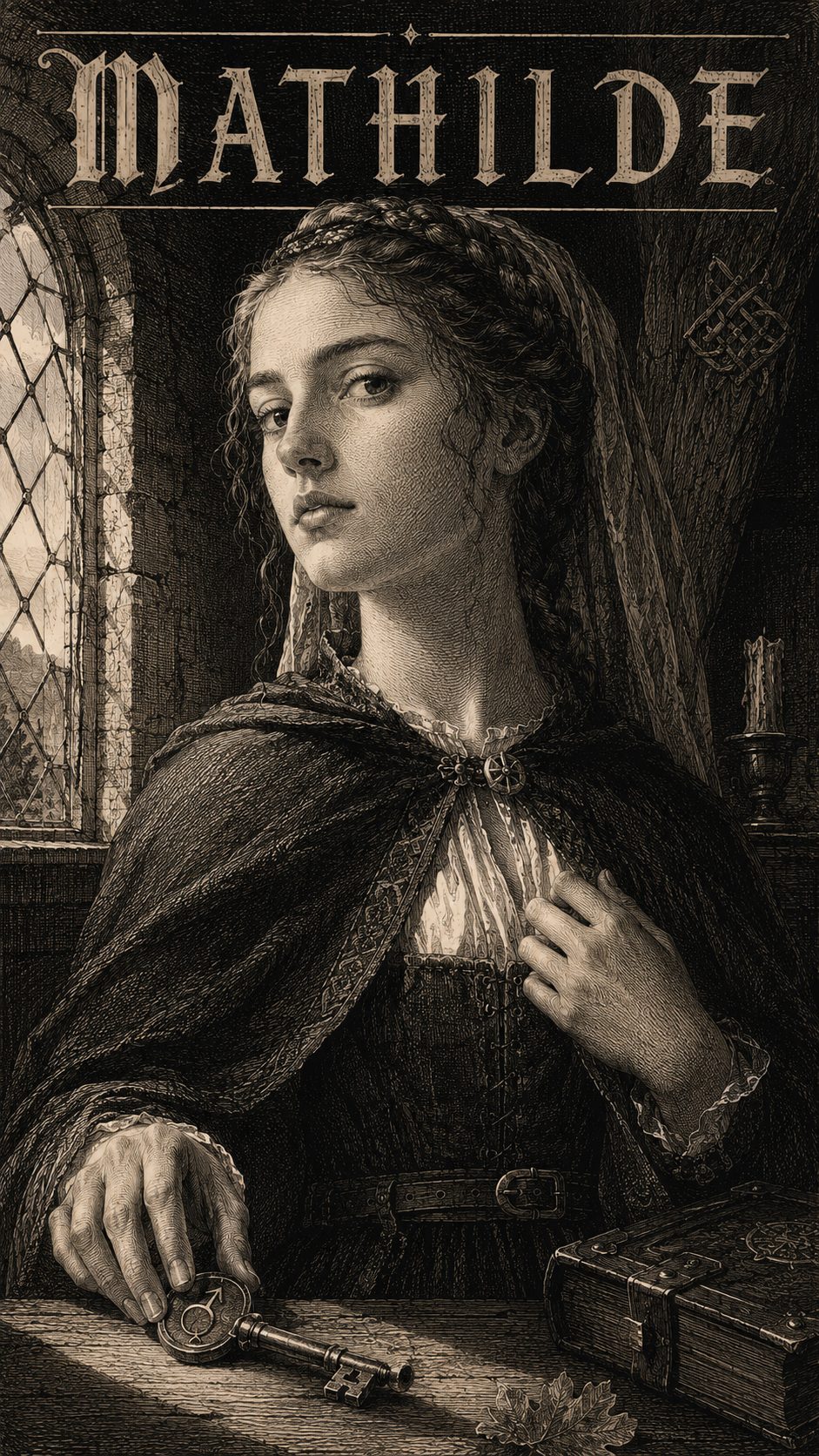 Illustration gravée du prénom Mathilde