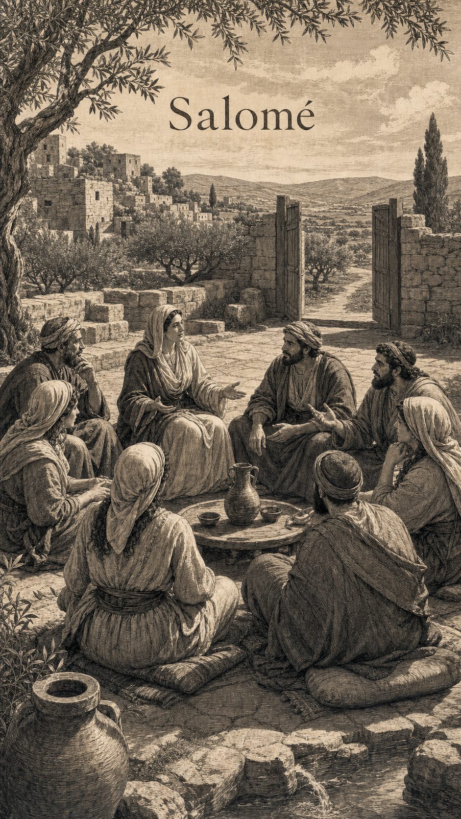 Illustration gravée du prénom Salomé