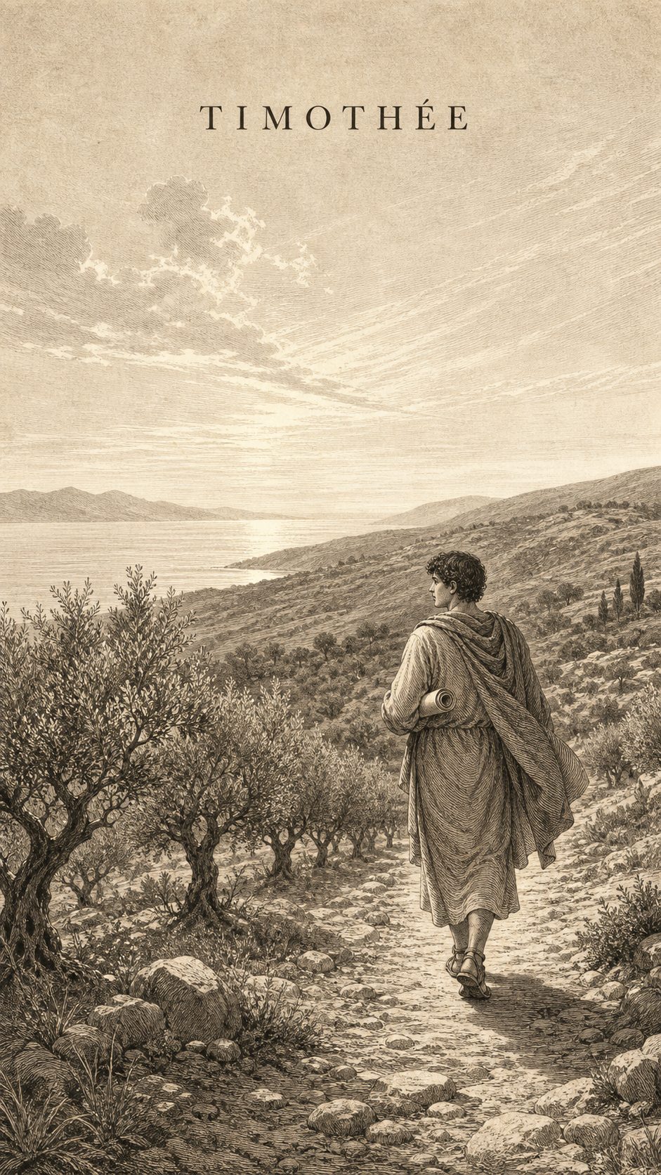 Illustration gravée du prénom Timothée