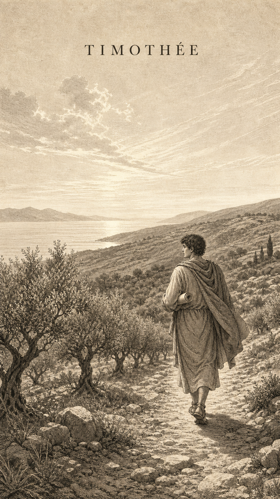 Illustration gravée du prénom Timothée