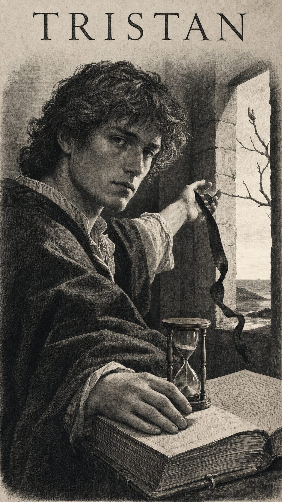 Illustration gravée du prénom Tristan