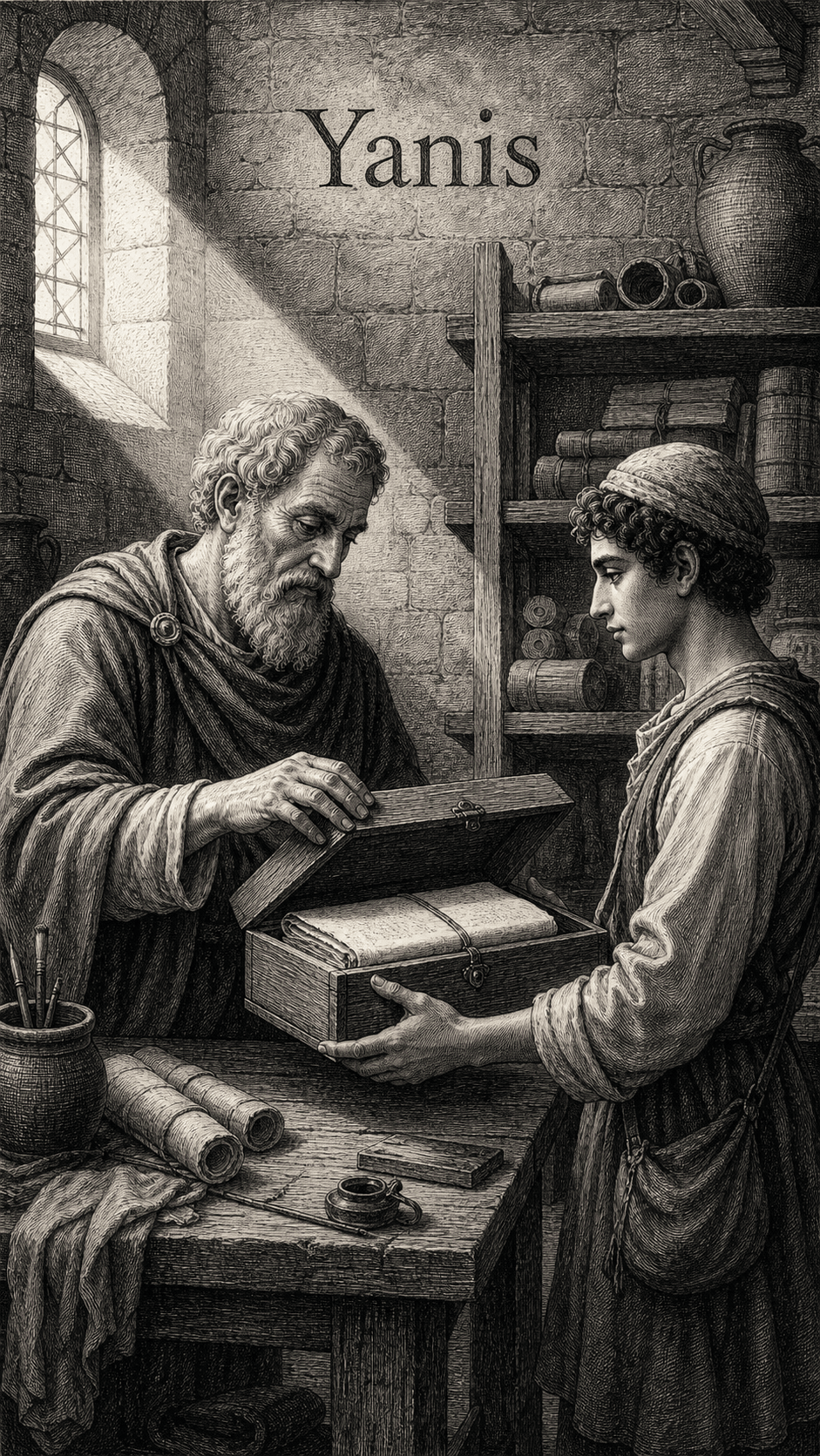 Illustration gravée du prénom Yanis