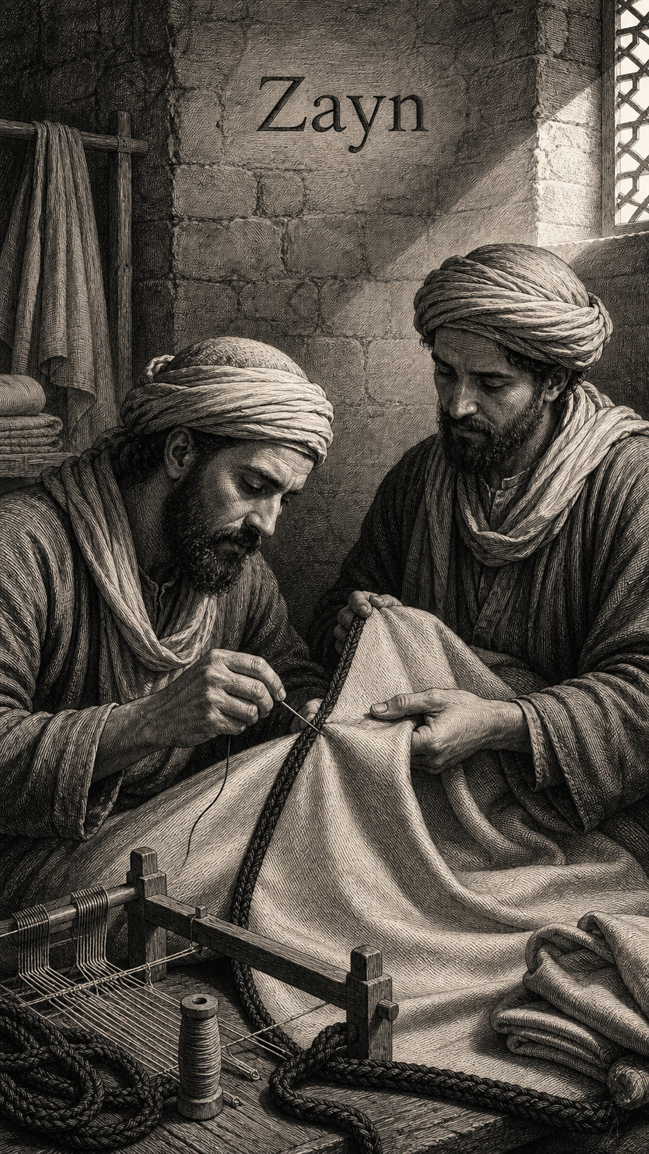 Illustration gravée du prénom Zayn
